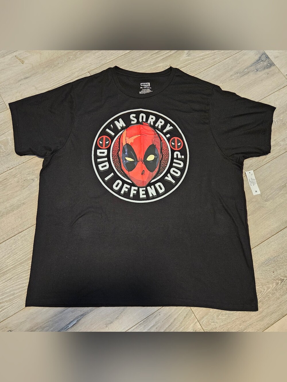 NWT Marvel Deadpool I'm Sorry Did I Offend You Graphic T-Shirt Mens 2XL Black
